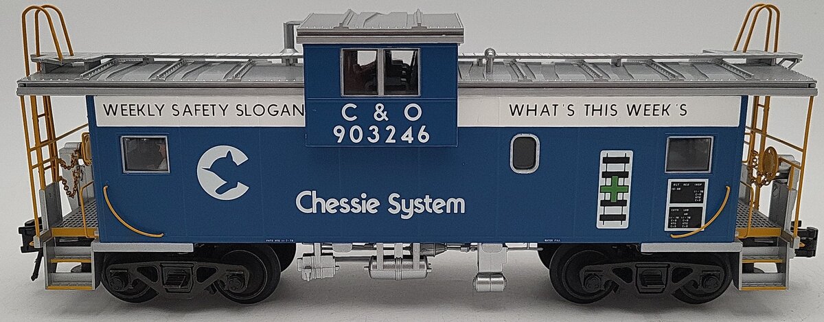 Atlas 6638 O Gauge Chessie Safety Extended Vision Caboose #903246 - 3 Rail EX
