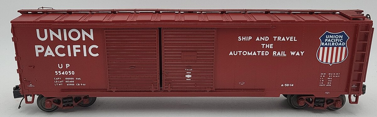 MTH 20-20167d O Gauge Union Pacific Double Door 50' Boxcar #554050 EX