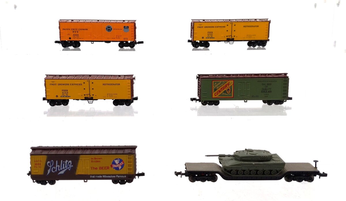 Red Caboose & Other N Scale Assorted Freight Cars [6] EX