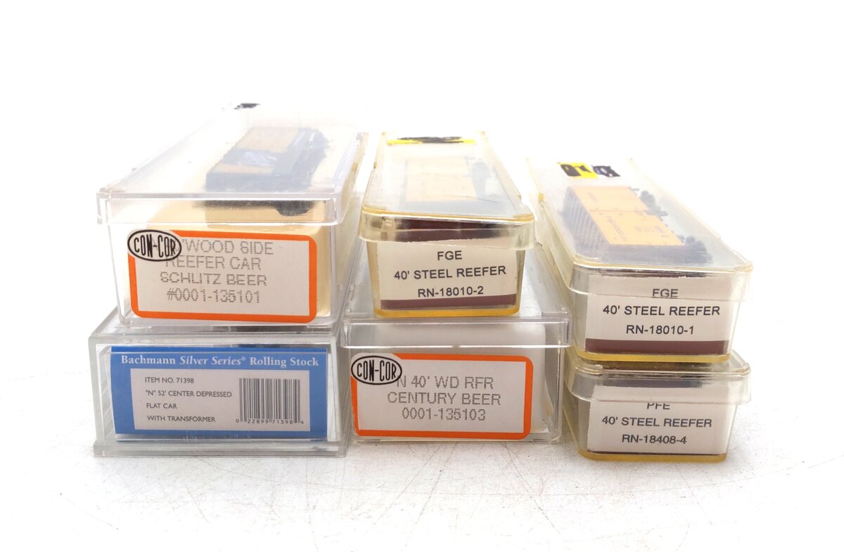 Red Caboose & Other N Scale Assorted Freight Cars [6] EX