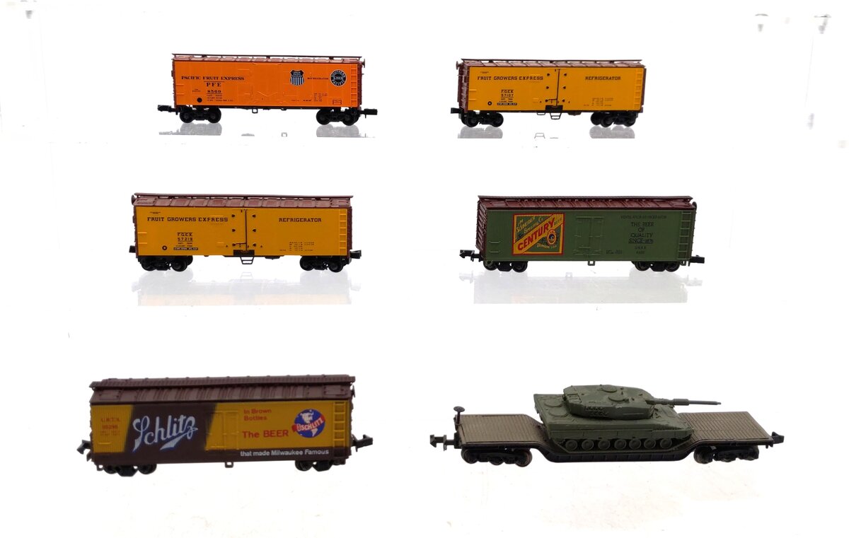 Red Caboose & Other N Scale Assorted Freight Cars [6] EX