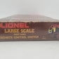 Lionel 8-82007 G Scale Right Hand Remote Switch Turnout For Indoor & Outdoor EX/Box
