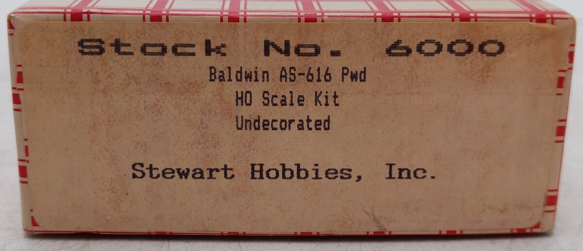 Stewart 6000 HO Undecorated Baldwin AS-616 Powered Diesel Model Kit VG/Box