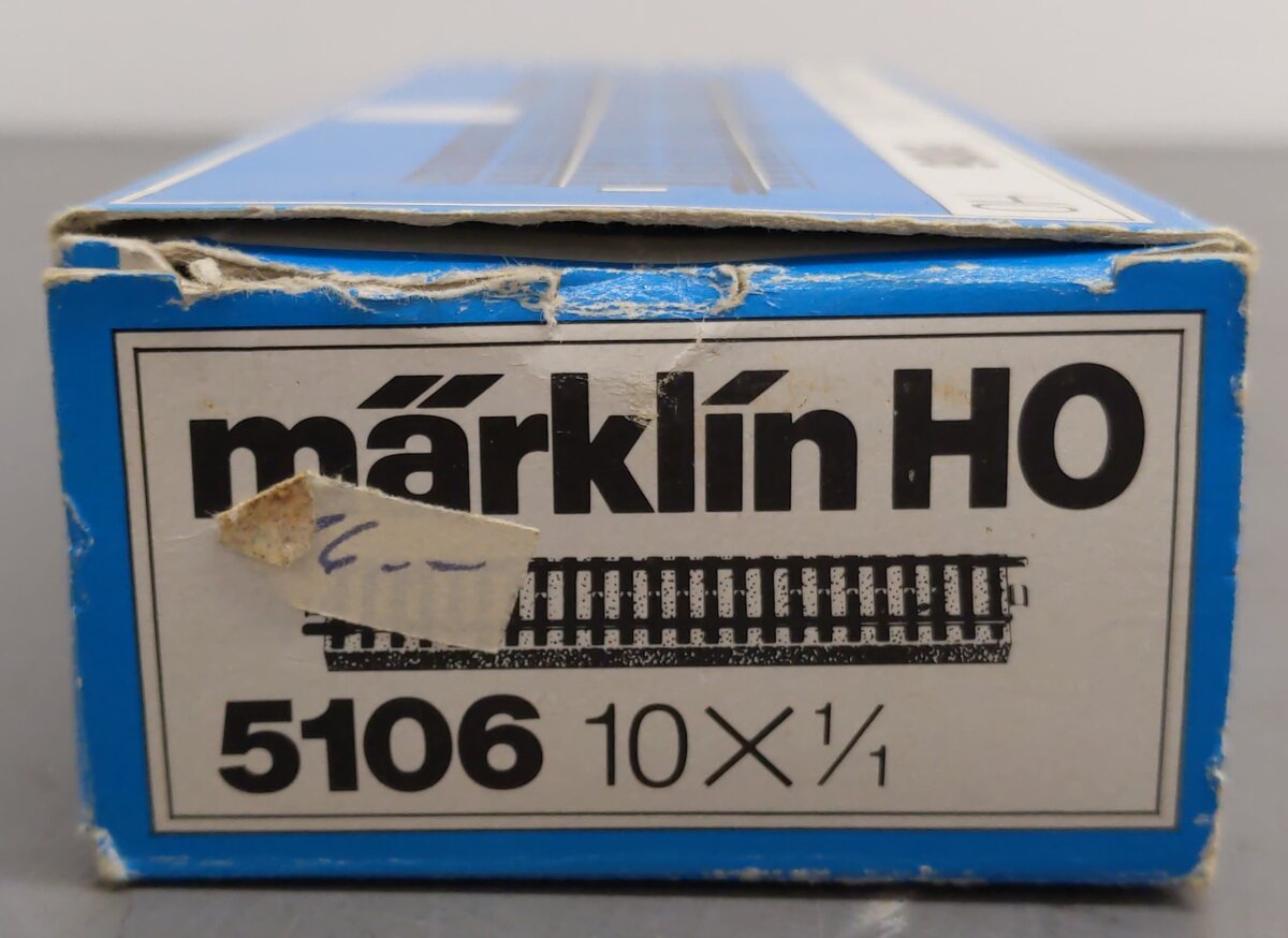 Marklin 5106 HO M Track Metal Straight Track (Box of 10) VG/Box