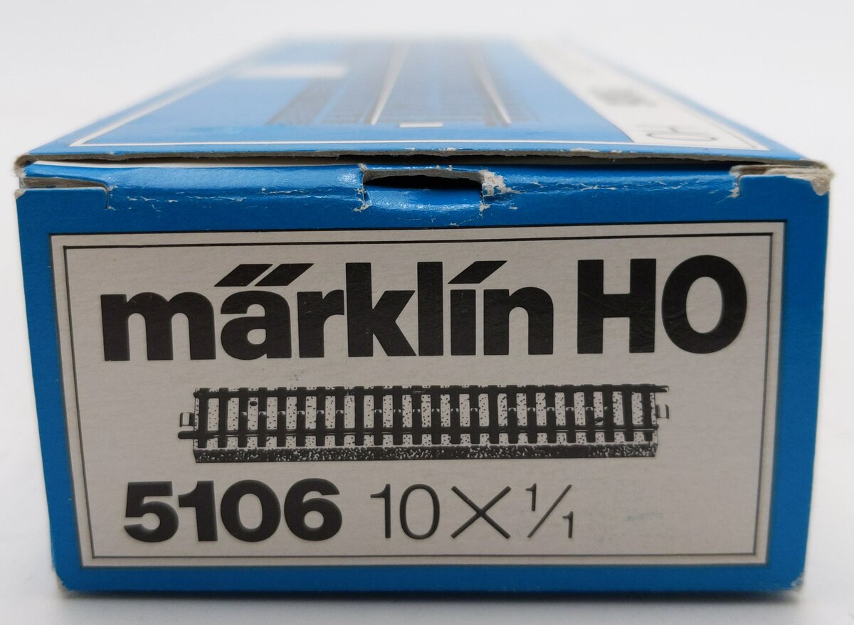 Marklin 5106 HO M Track Metal Straight Track (Box of 10) VG/Box