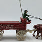 Coca-Cola CC0102 Vintage Cast Iron Coca-Cola Horse Drawn Delivery Wagon VG