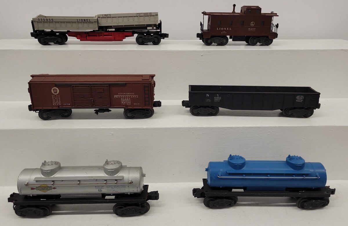 Lionel Vintage O Freight Cars: 6462, 6465, X2750, 6457, 335955 [6] VG