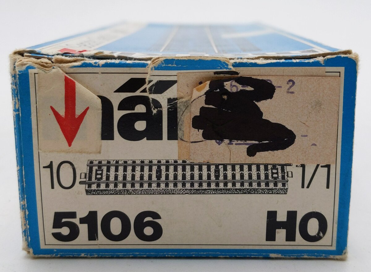 Marklin 5106 HO M Track Metal Straight Track (Box of 10) VG/Box