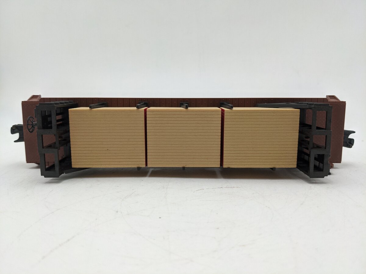 Lionel 6-16333 O Gauge Frisco Bulkhead Flatcar with Wood Load EX
