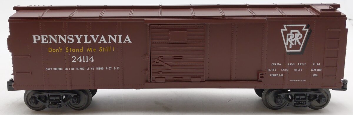 MTH 30-74652 O Gauge Pennsylvania Rail Road Box Car #24114 EX/Box