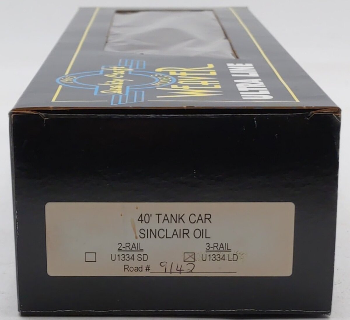 Weaver U1334LD O Gauge Sinclair 40' Oil Tank Car #9142 (3 Rail) EX/Box