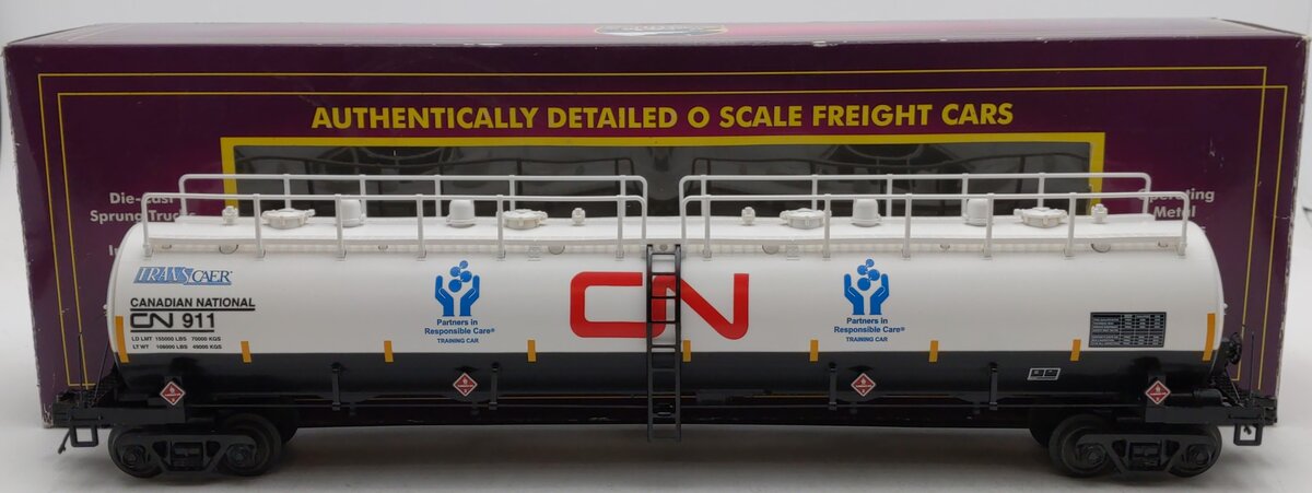 MTH 20-96204 O Gauge Canadian National 20K Gal 4-Comp Tank Car #911 EX/Box