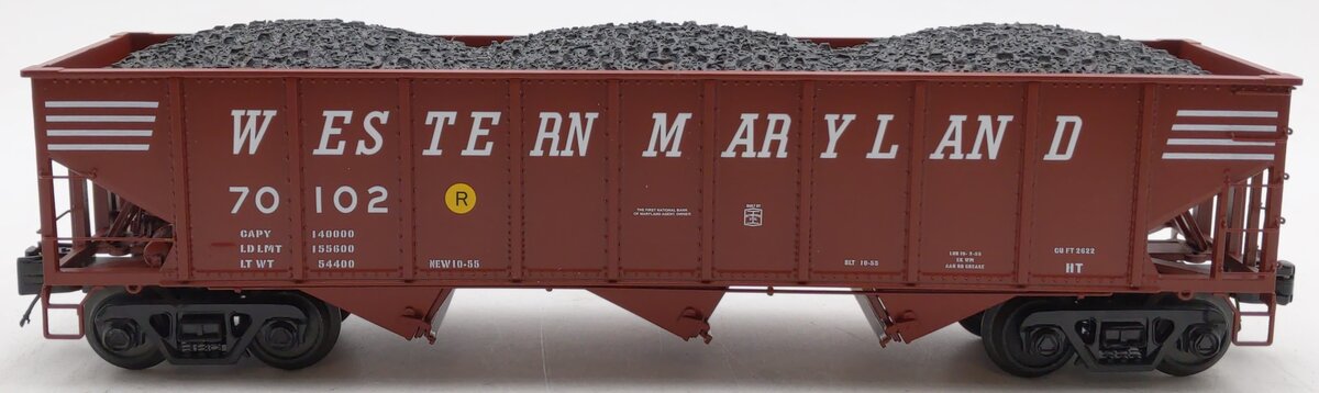 MTH 20-97702 O Gauge Western Maryland 70-ton 3-Bay Hopper Car LN/Box