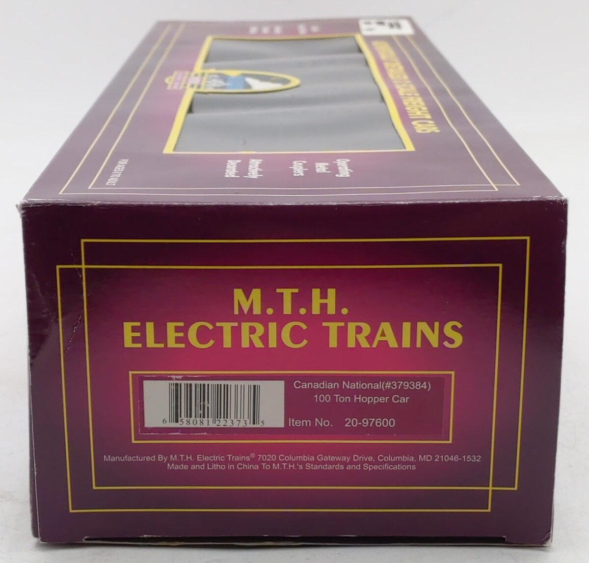 MTH 20-97600 O Gauge Canadian National 100 Ton Hopper #379384 EX/Box