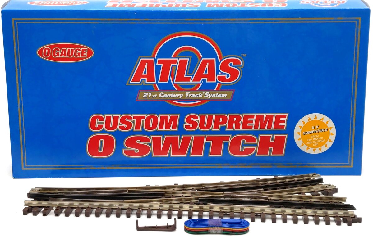 Atlas 6072 O Nickel Silver O-72 Left Hand Remote Switch Turnout EX/Box