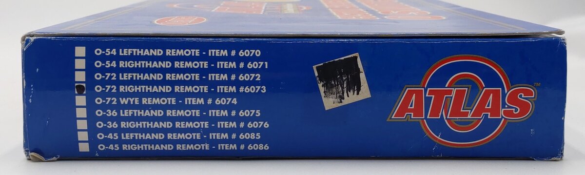 Atlas 6073 O O72 Nickel Silver Right Hand Remote Control Switch Turnout EX/Box