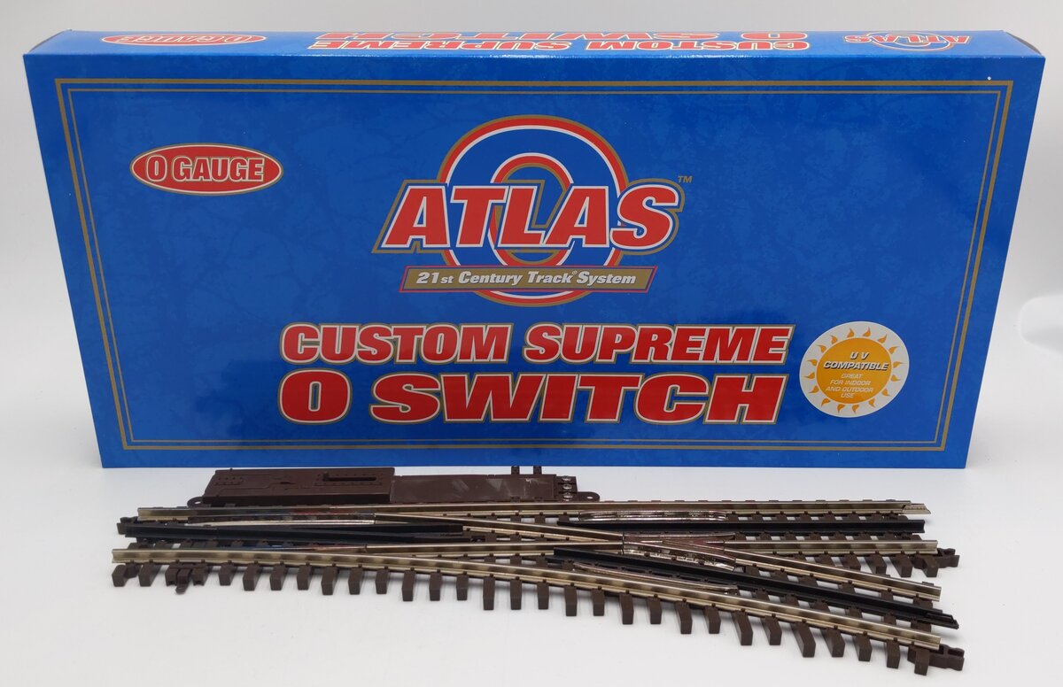 Atlas 6073 O Nickel Silver O-72 Right Hand Remote Switch Turnout EX/Box