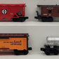 Lionel O Gauge Assorted Freight Cars: #9321, #9322, #9323, #9880 [4] LN/Box