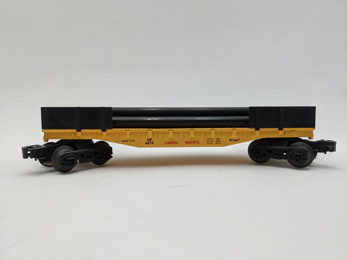 K-Line K6673 O Union Pacific Flatcar with Pipes EX