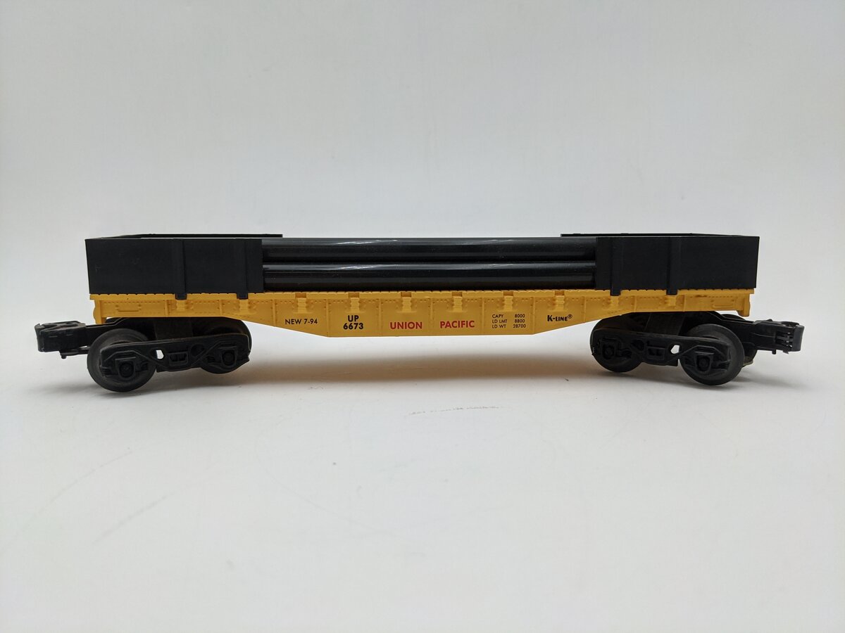 K-Line K6673 O Union Pacific Flatcar with Pipes EX