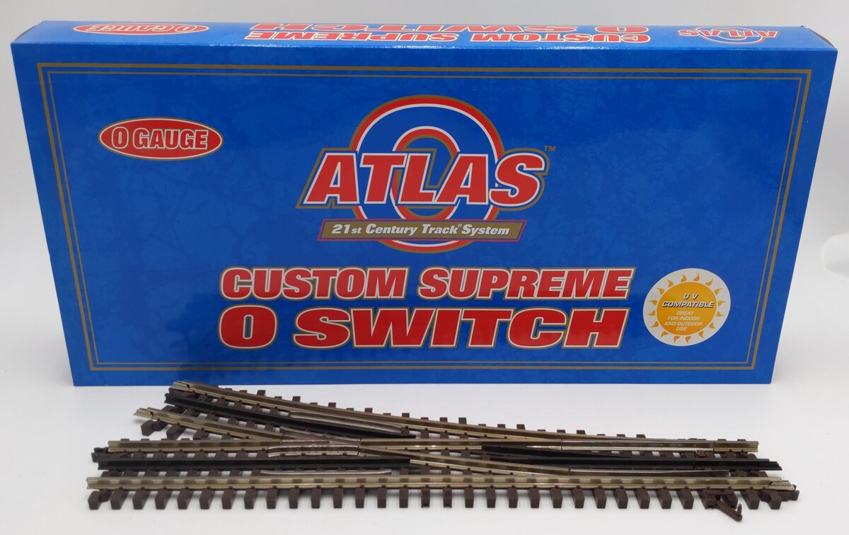 Atlas 6073 O Nickel Silver O-72 Right Hand Remote Switch Turnout EX/Box
