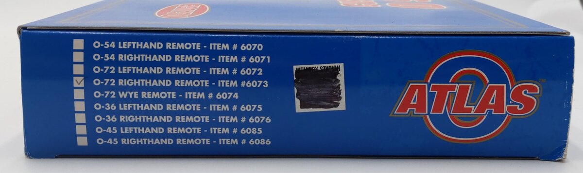 Atlas 6073 O Nickel Silver O-72 Right Hand Remote Switch Turnout EX/Box