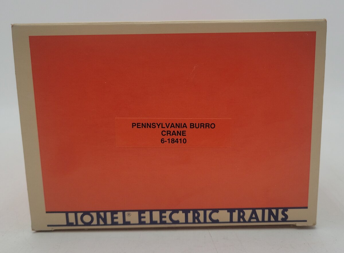 Lionel 6-18410 O Gauge Pennsylvania Operating Burro Crane EX/Box