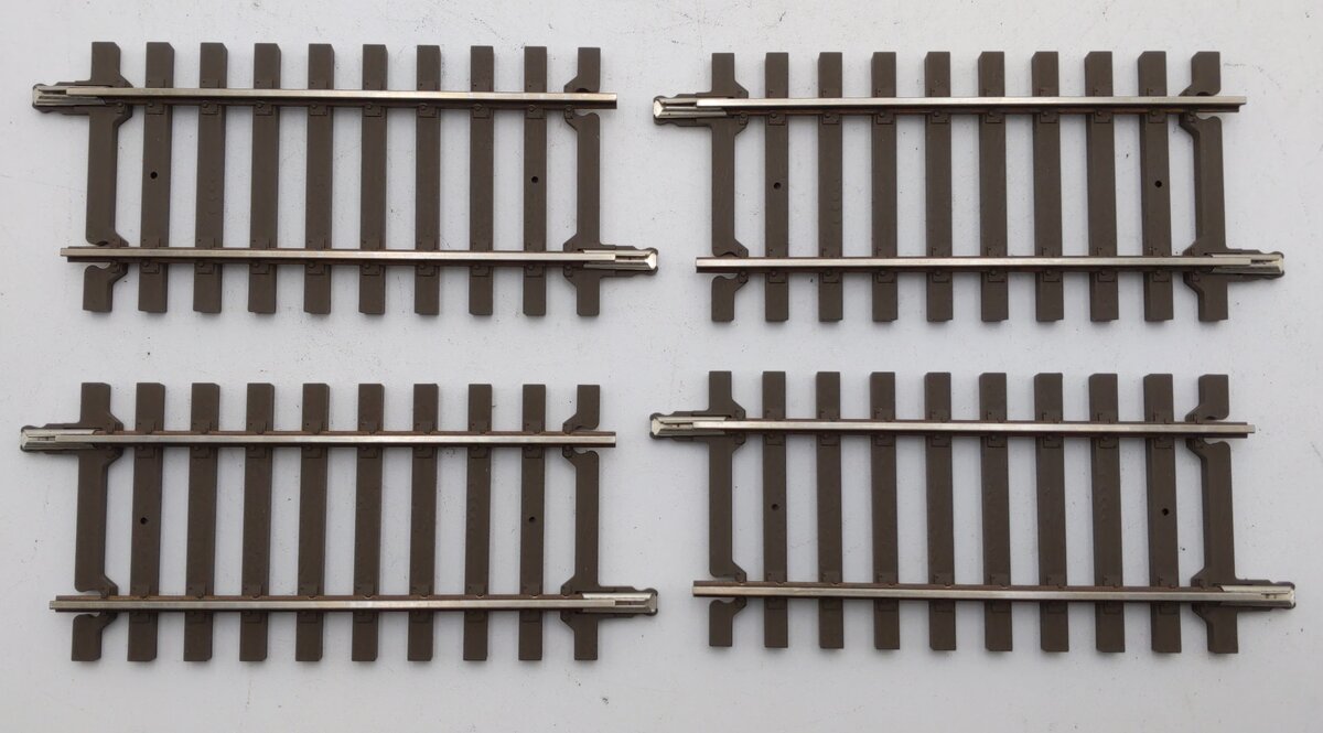 Atlas 7051 O Code 148 2-Rail Solid Nickel Silver 4-1/2" Straight Track (9) EX