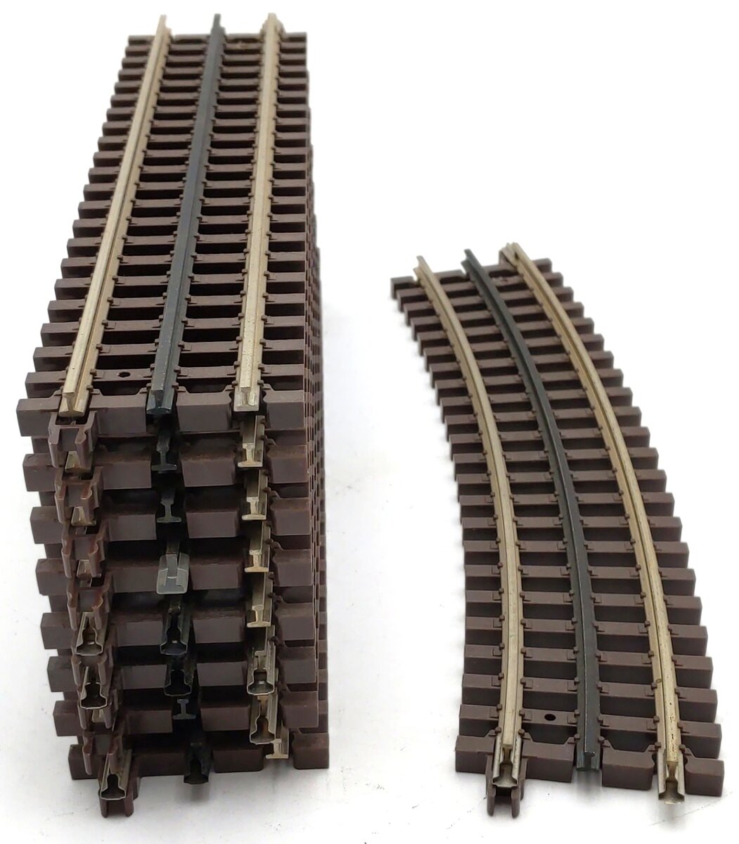 Atlas O Gauge Assorted Nickel Silver Straight/Curve Track Sections [9] EX