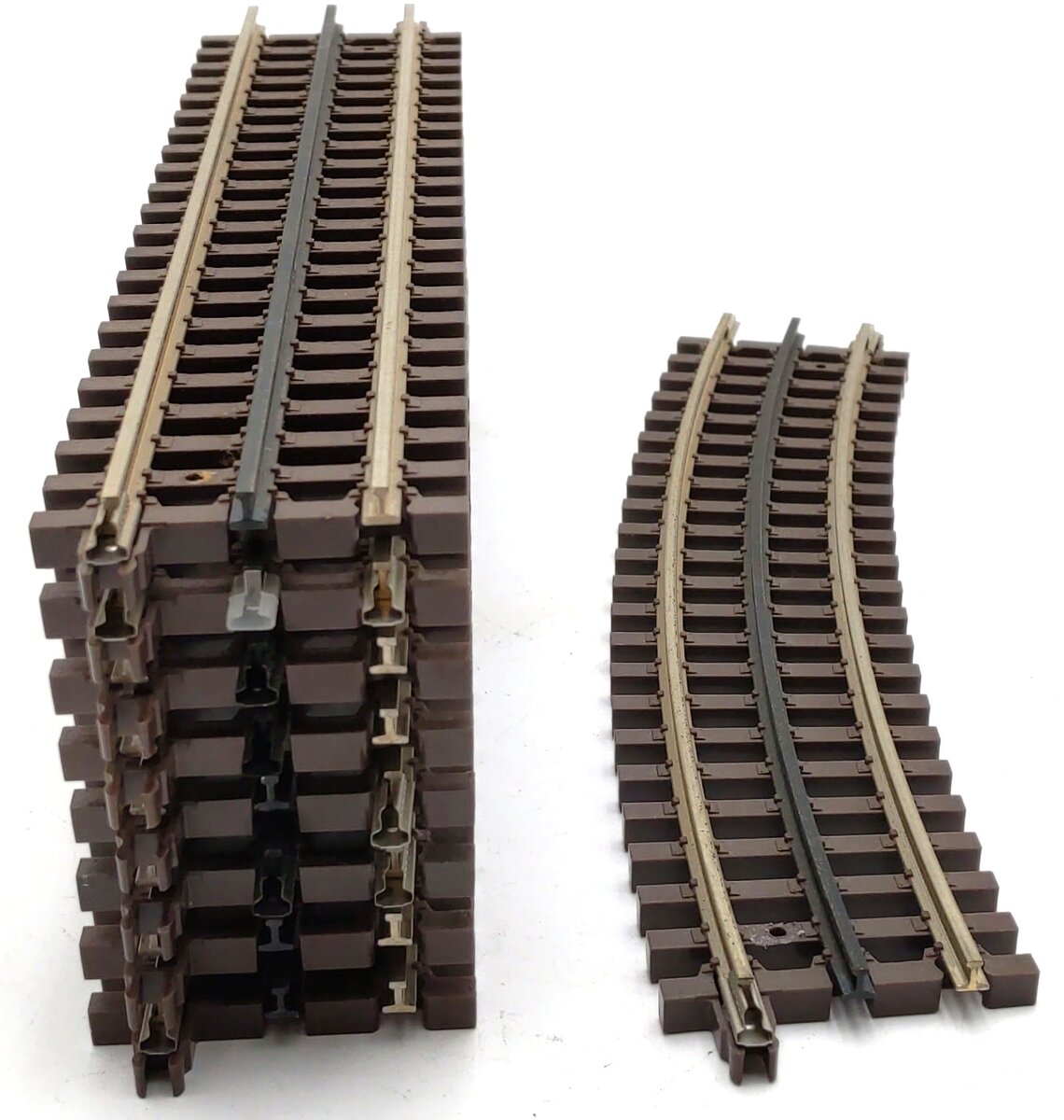 Atlas O Gauge Assorted Nickel Silver Straight/Curve Track Sections [9] EX