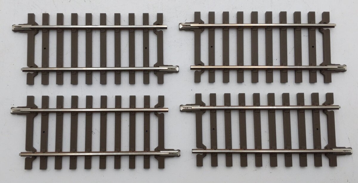 Atlas 7051 O Code 148 2-Rail Solid Nickel Silver 4-1/2" Straight Track (9) EX