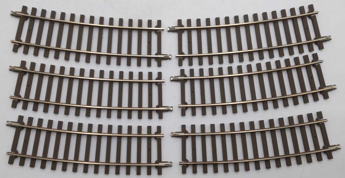 Atlas 7063 O Code 148 2-Rail Nickel Silver 36" Radius Half Curved Track (11) EX