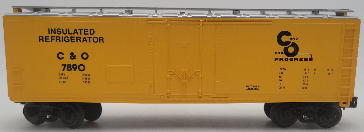 Lionel 6-17303 O Gauge Chesapeake and Ohio Reefer Car EX