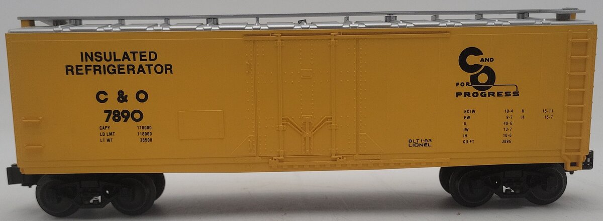 Lionel 6-17303 O Gauge Chesapeake and Ohio Reefer Car EX