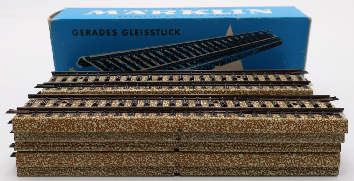 Marklin 5106 HO M Track Metal Straight Track (Box of 10) VG/Box