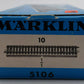 Marklin 5106 HO M Track Metal Straight Track (Box of 10) VG/Box