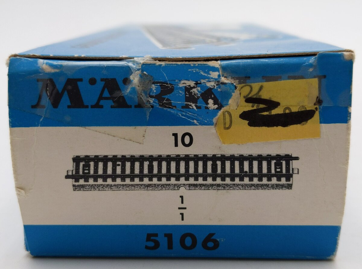 Marklin 5106 HO M Track Metal Straight Track (Box of 10) VG/Box