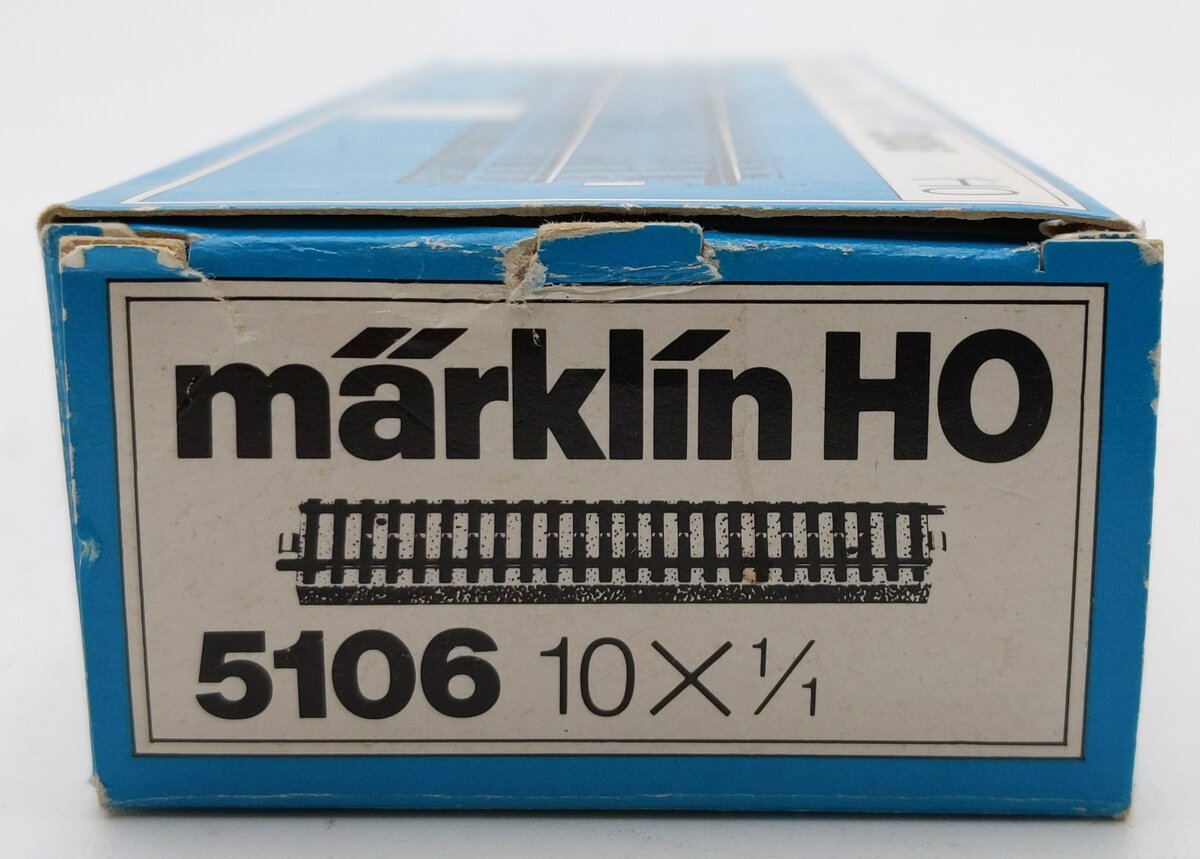 Marklin 5106 HO M Track Metal Straight Track (Box of 10) VG/Box
