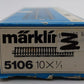 Marklin 5106 HO M Track Metal Straight Track (Box of 10) VG/Box