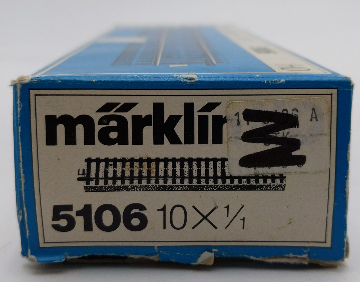 Marklin 5106 HO M Track Metal Straight Track (Box of 10) VG/Box