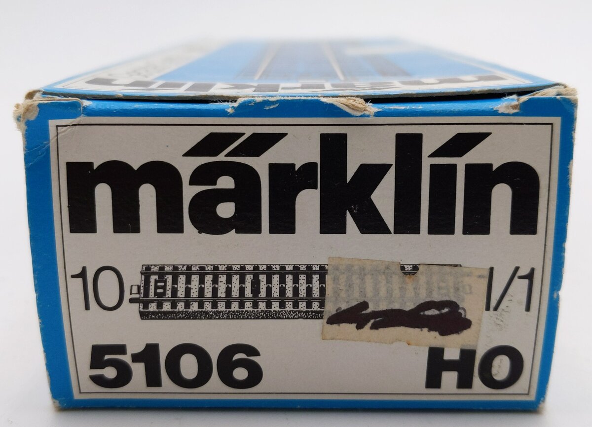 Marklin 5106 HO M Track Metal Straight Track (Box of 10) VG/Box