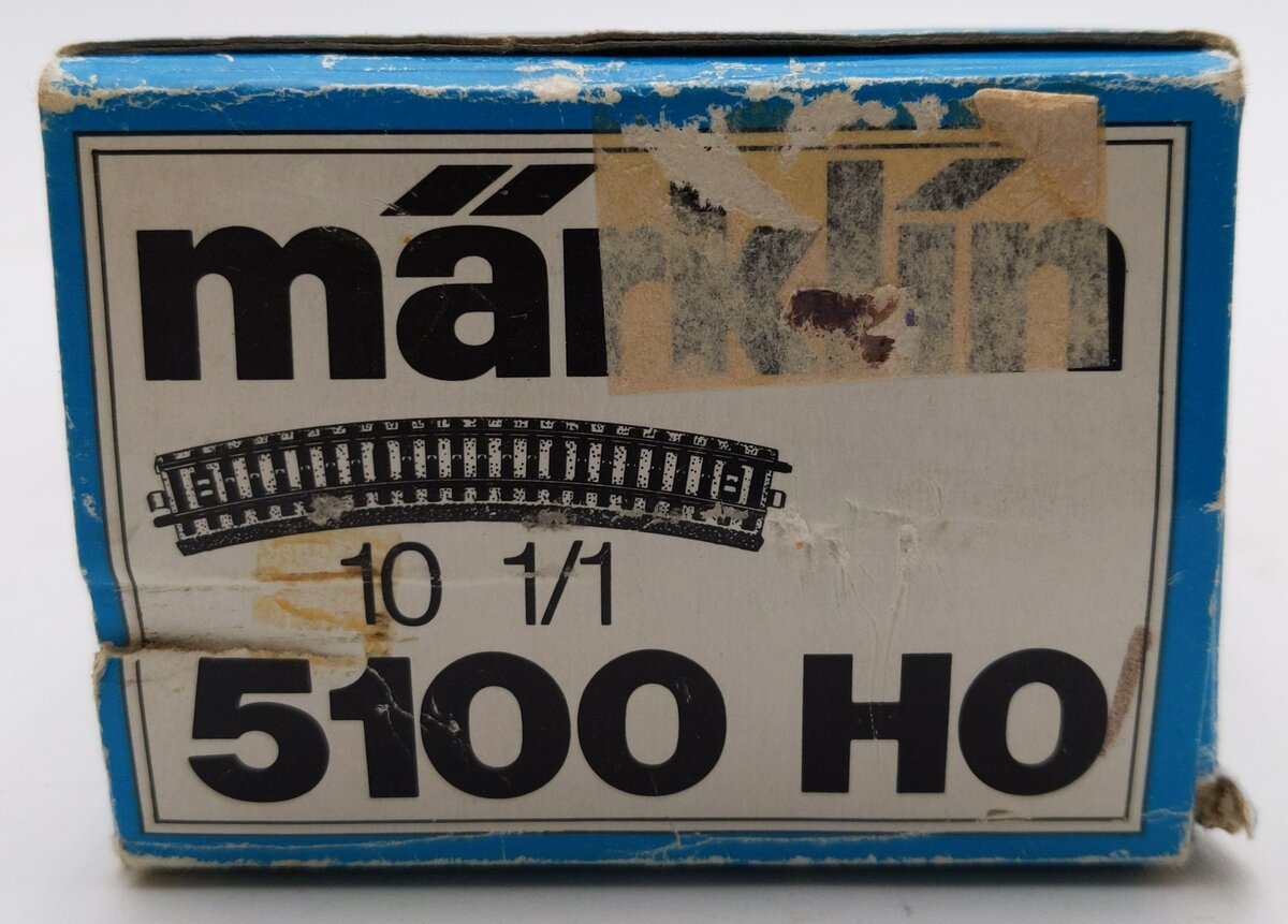 Marklin 5100 HO Scale M Track Metal Curved Track (Box of 10) VG/Box