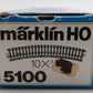 Marklin 5100 HO Scale M Track Metal Curved Track (Box of 10) EX/Box