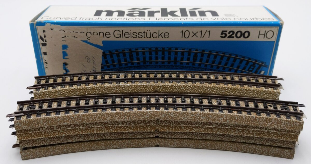 Marklin 5200 HO Curved Track (Box of 10) EX/Box