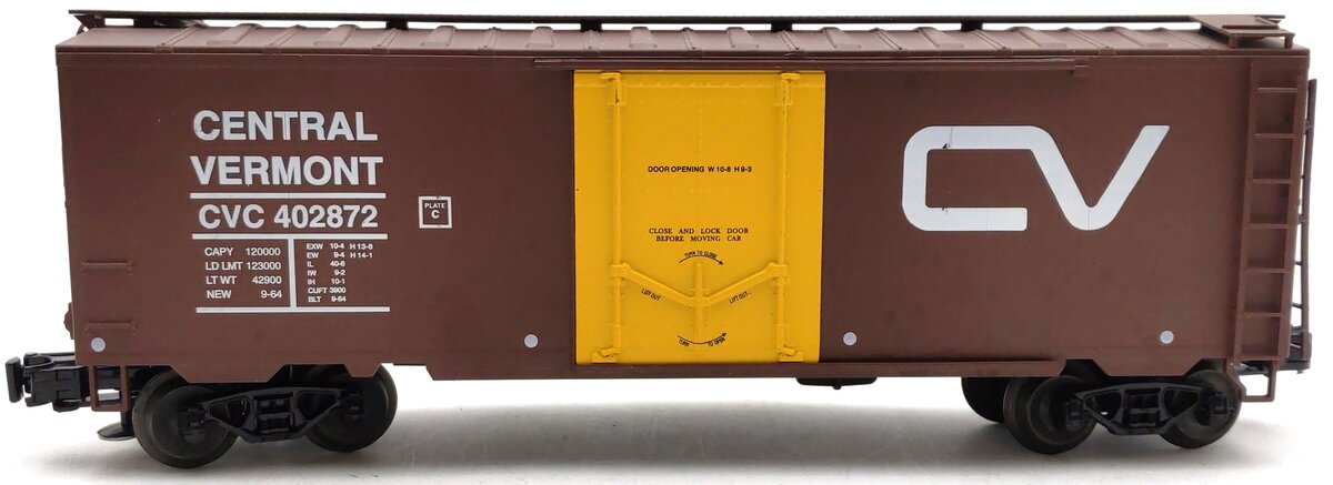 Weaver U21514LD O Gauge Central Vermont 40' Plug Door Boxcar PS-1 #402872 VG/Box