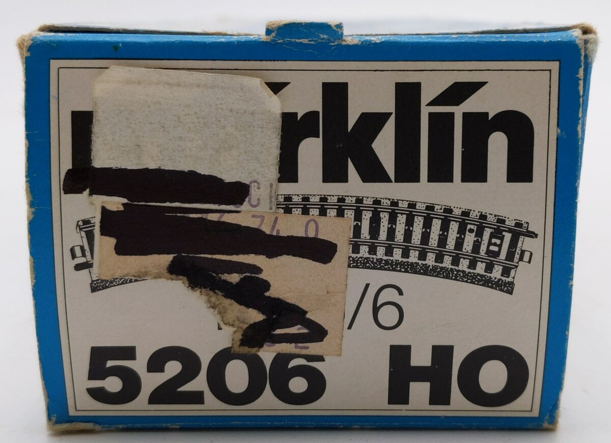 Marklin 5206 HO Scale Curved Track Sections (10) VG/Box