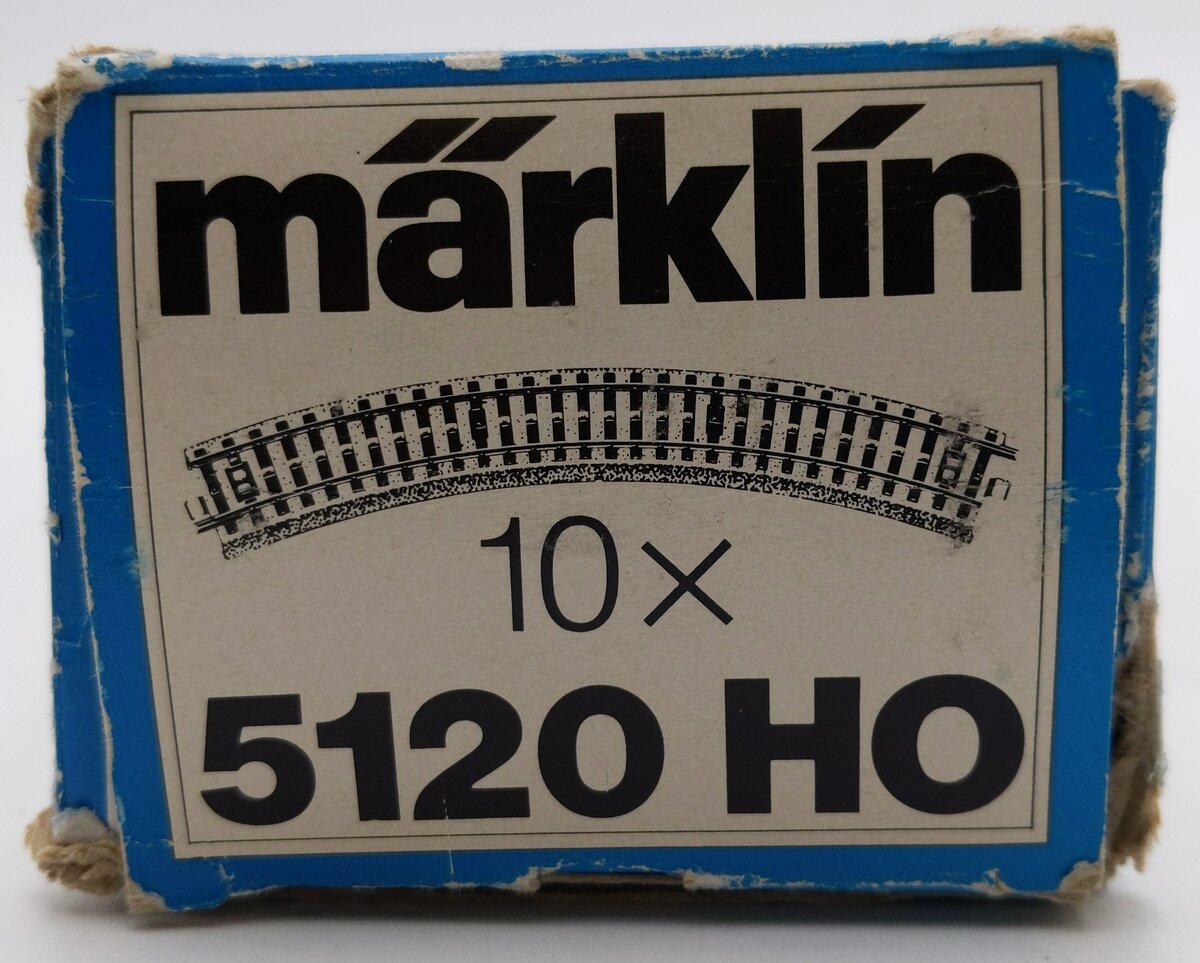Marklin 5120 HO Scale Curved Track Sections (8) VG/Box