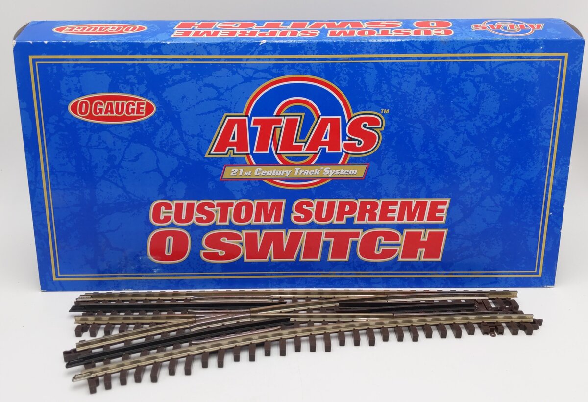 Atlas 6072 O Nickel Silver O-72 Left Hand Remote Switch Turnout VG/Box