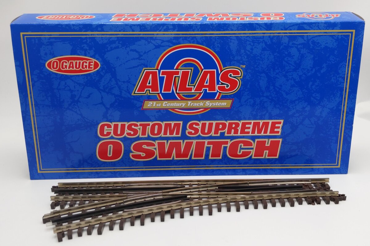 Atlas 6072 O Nickel Silver O-72 Left Hand Remote Switch Turnout VG/Box