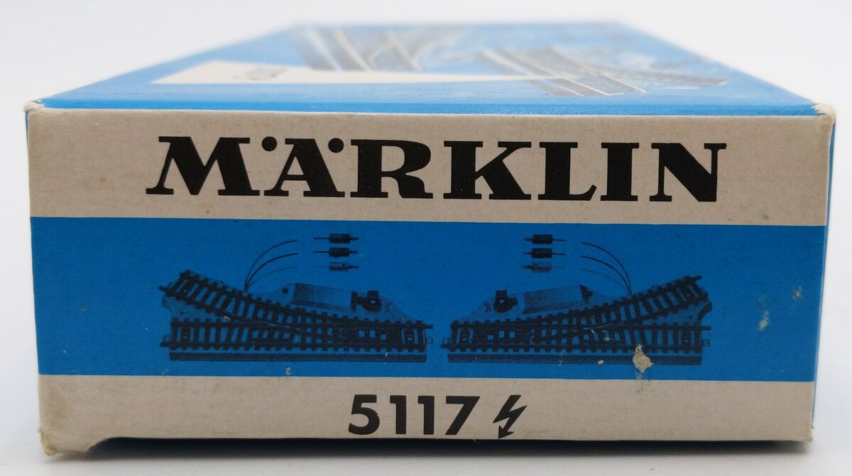 Marklin 5117 HO Scale Left and Right Track Turnouts (One Pair) EX/Box